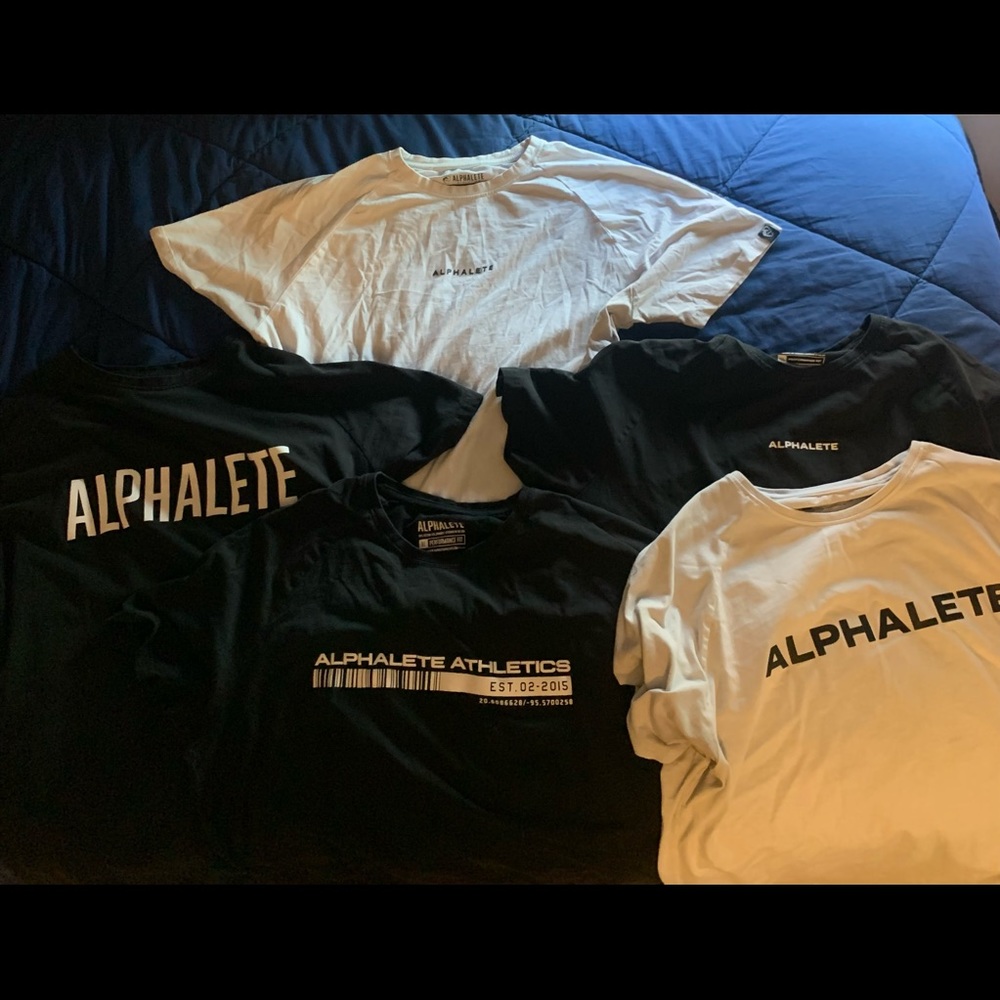 5 Alphalete performance tees
